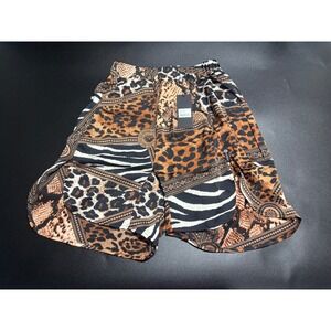 One Teaspoon NWT Rendezvous La Ruby Shorts Brown Animal‎ Print Pull On Sz XXS